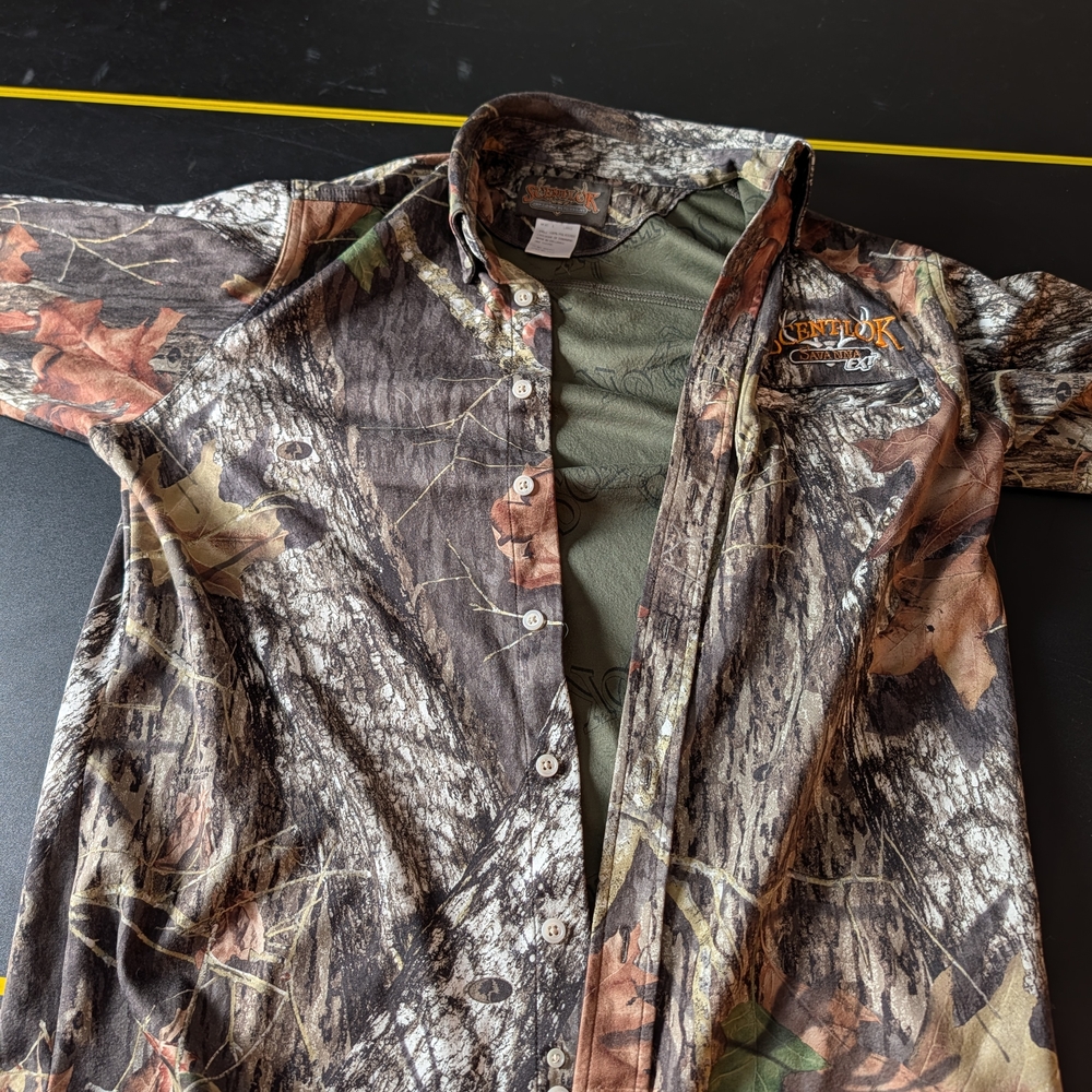 Scent Lok Camo Long Sleeve Savannah EXT Men's Long Sleeve Shirt Large Hunting